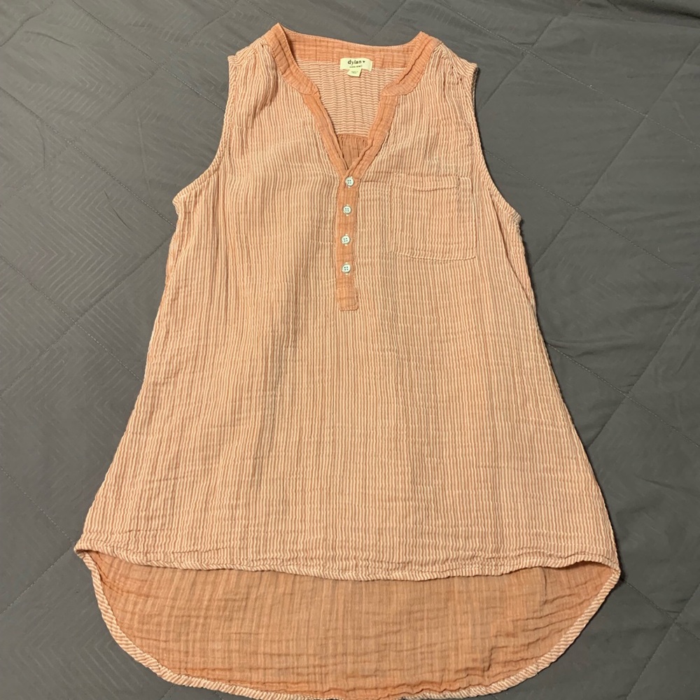 Dylan Pinstriped Cotton Gauze Tank